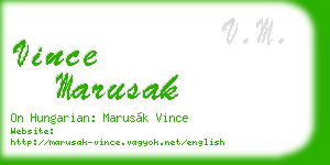 vince marusak business card